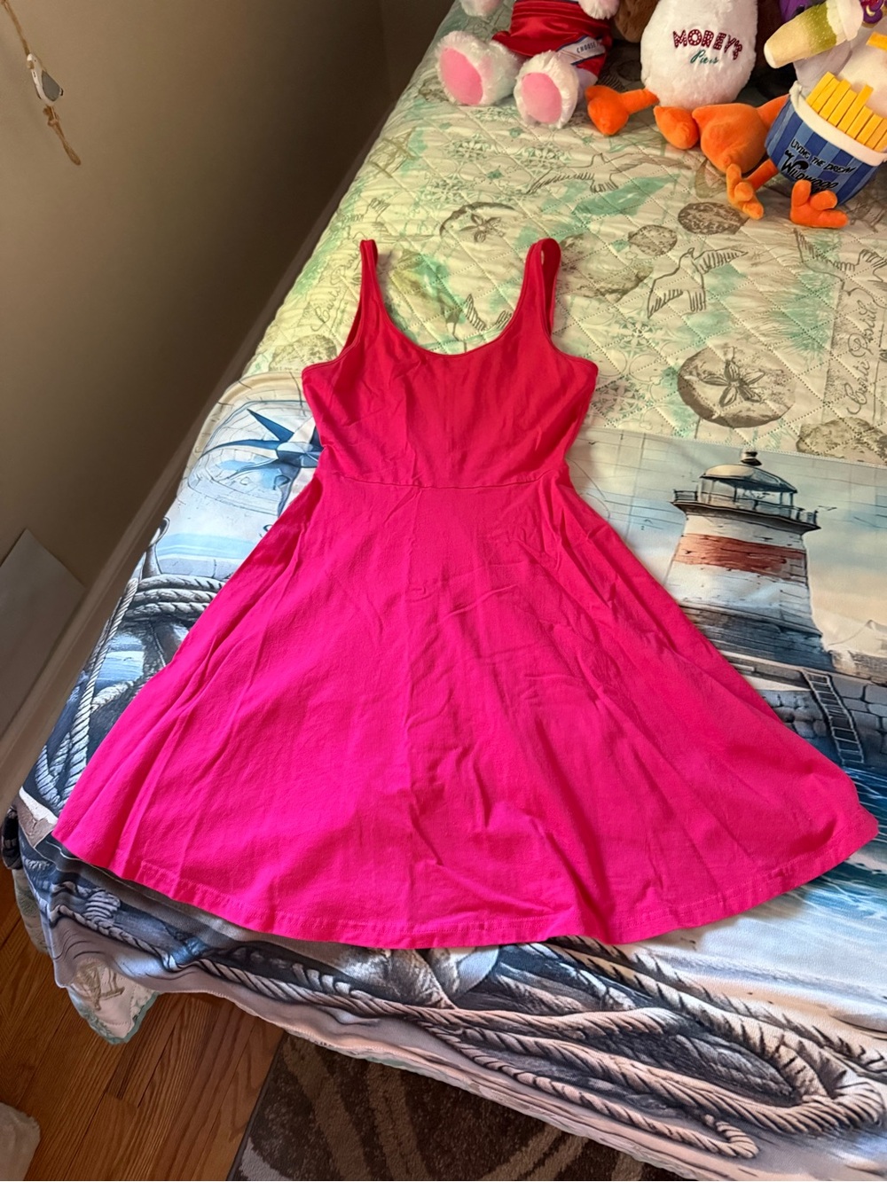 Set of 3: Express Black A-Line Puffy Stretch Skirt & Gingham Dress & Pink A-Line